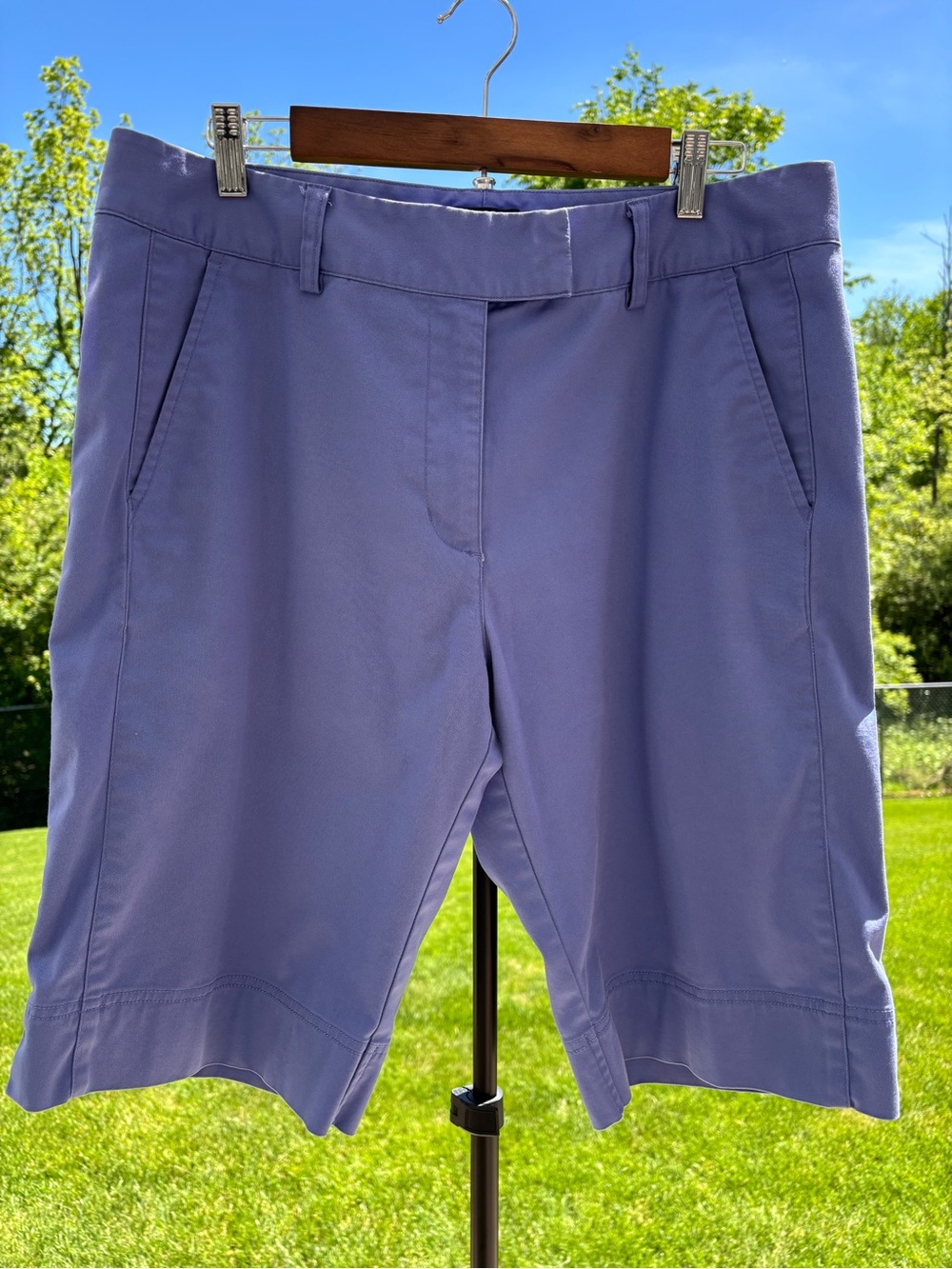 Adidas Stretch Golf Shorts Size 14 Blue-Purple Cotton Blend Bermuda gorpcore